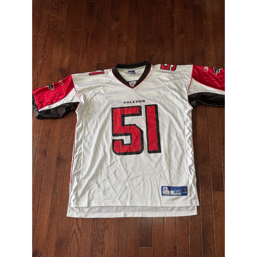 Reebok NFL Atlanta Falcons Demorrio Williams 51 Jersey‎ Mens XL White Vintage